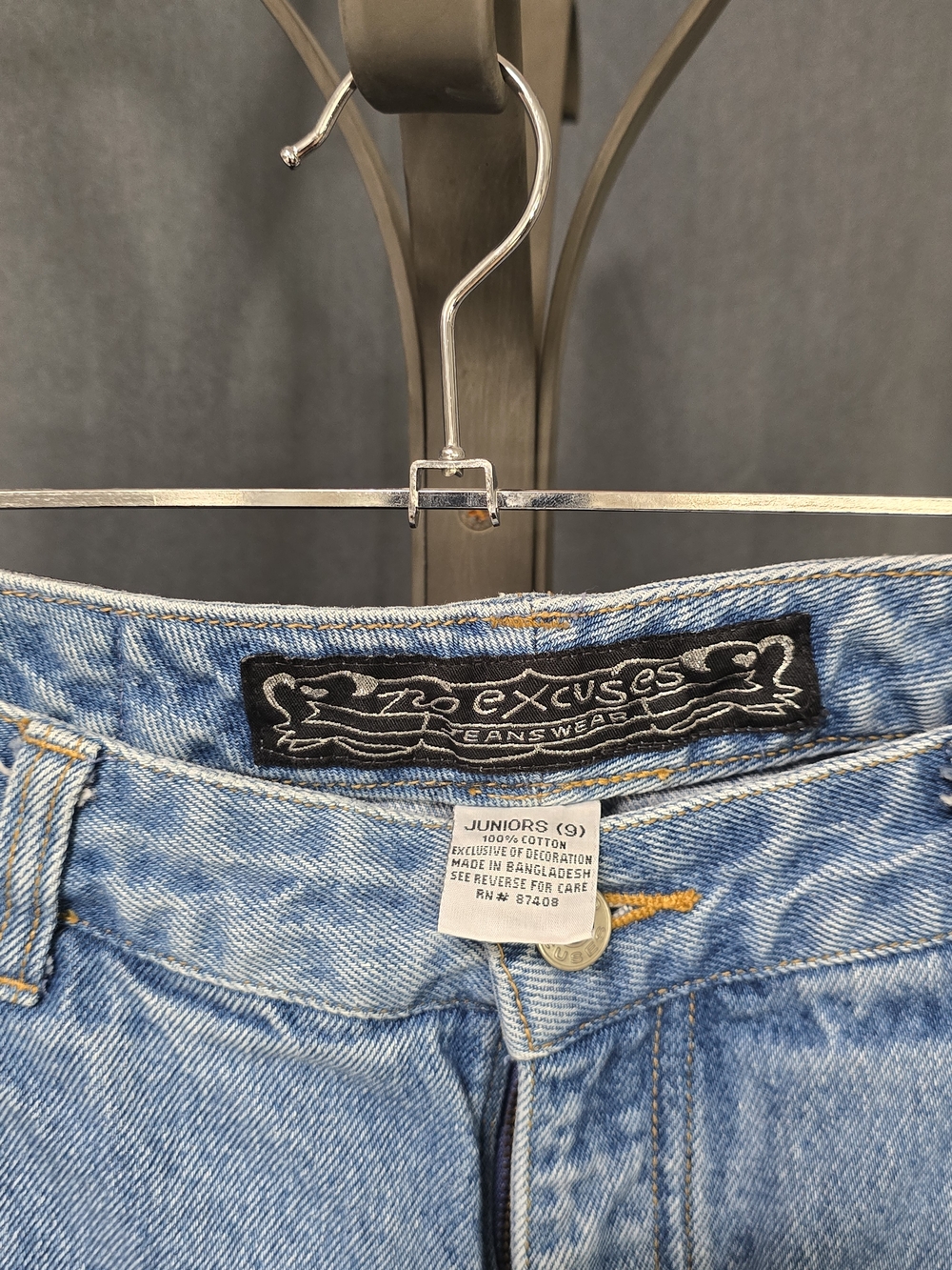 Mid-Rise Light Blue Flare Jeans - No Excuses Jeanswear - Picture 4 of 7